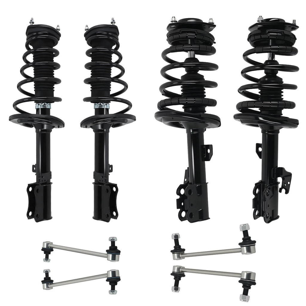 Set of 8 Struts with Springs & Sway Bar Links for Toyota Camry (2007–2011)