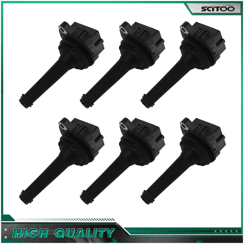 Set of 6 Ignition Coils for Volvo S80 XC90 (1999–2006)