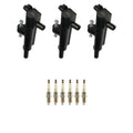 Set of 3 NGK Ignition Coils & 6 Nickel Spark Plugs for Dakota Ram 1500 (2002–2006)