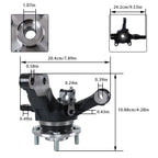 Front Steering Knuckle & Wheel Bearing Hub Assembly for Nissan Versa Note (2014–2019)