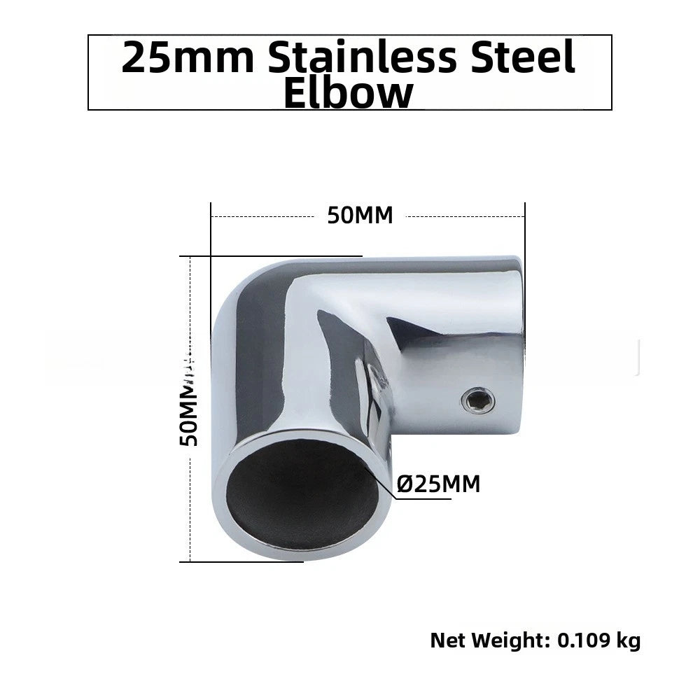 90 Deg Elbow Fitting for Marine Yacht Boat (22-32mm) 316 Stainless Steel