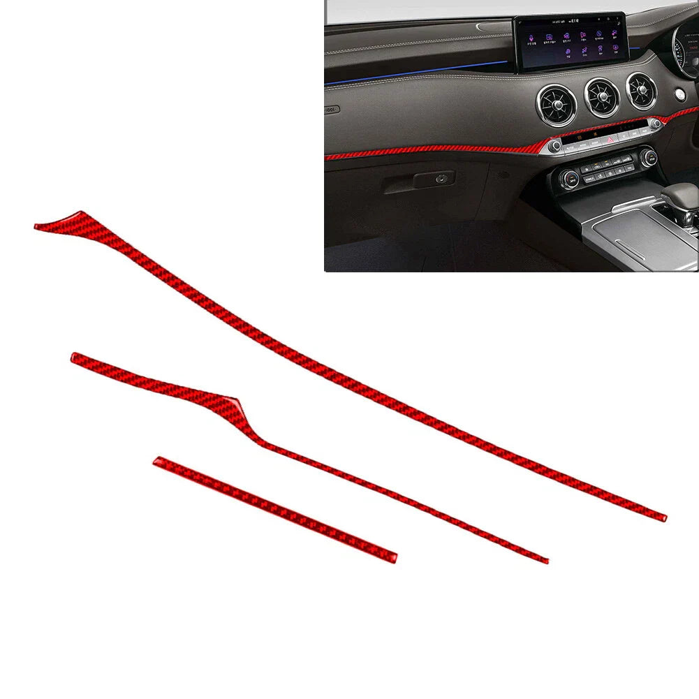 Dashboard Panel Cover Trim Strips Red for Kia Stinger (2018-2023)