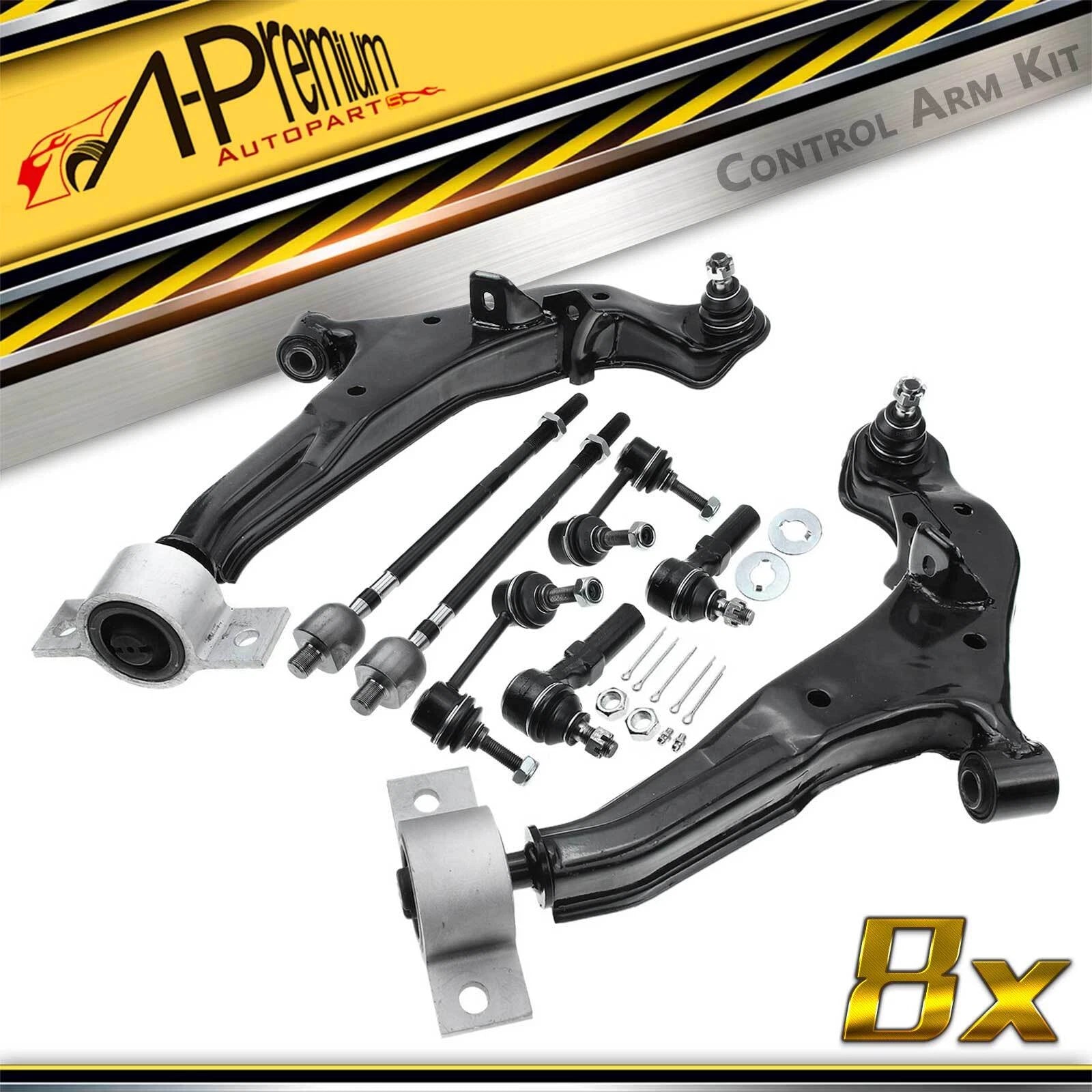 Set of 8 Front Lower Control Arm Sway Bar Links for Nissan Maxima (2000–2003)