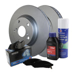 Front Brake Kit 296mm Rotors & Akebono ProACT Pads for ES300h ES350 Avalon (2013–2023)