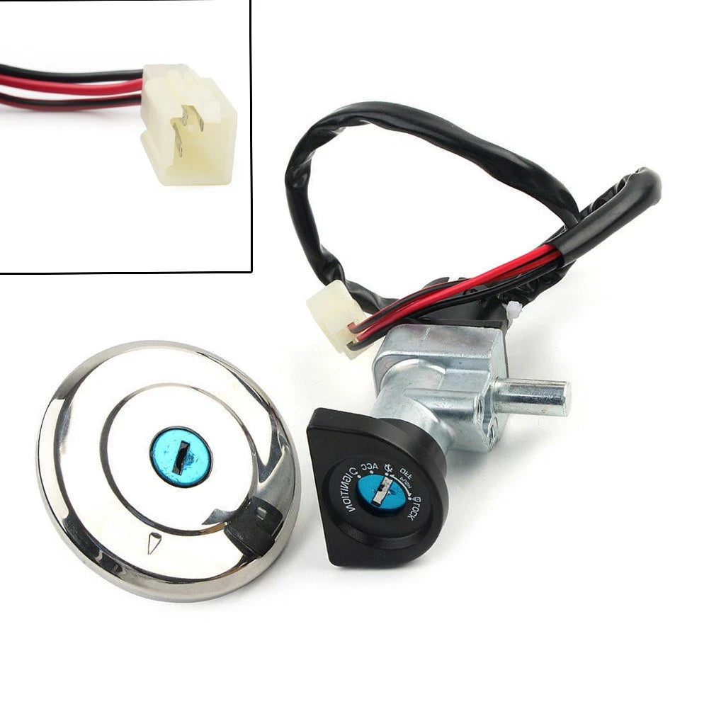 Fuel Gas Cap Ignition Switch Lock with 2X Keys for Harley-Davidson Street 500 (2015–2020)