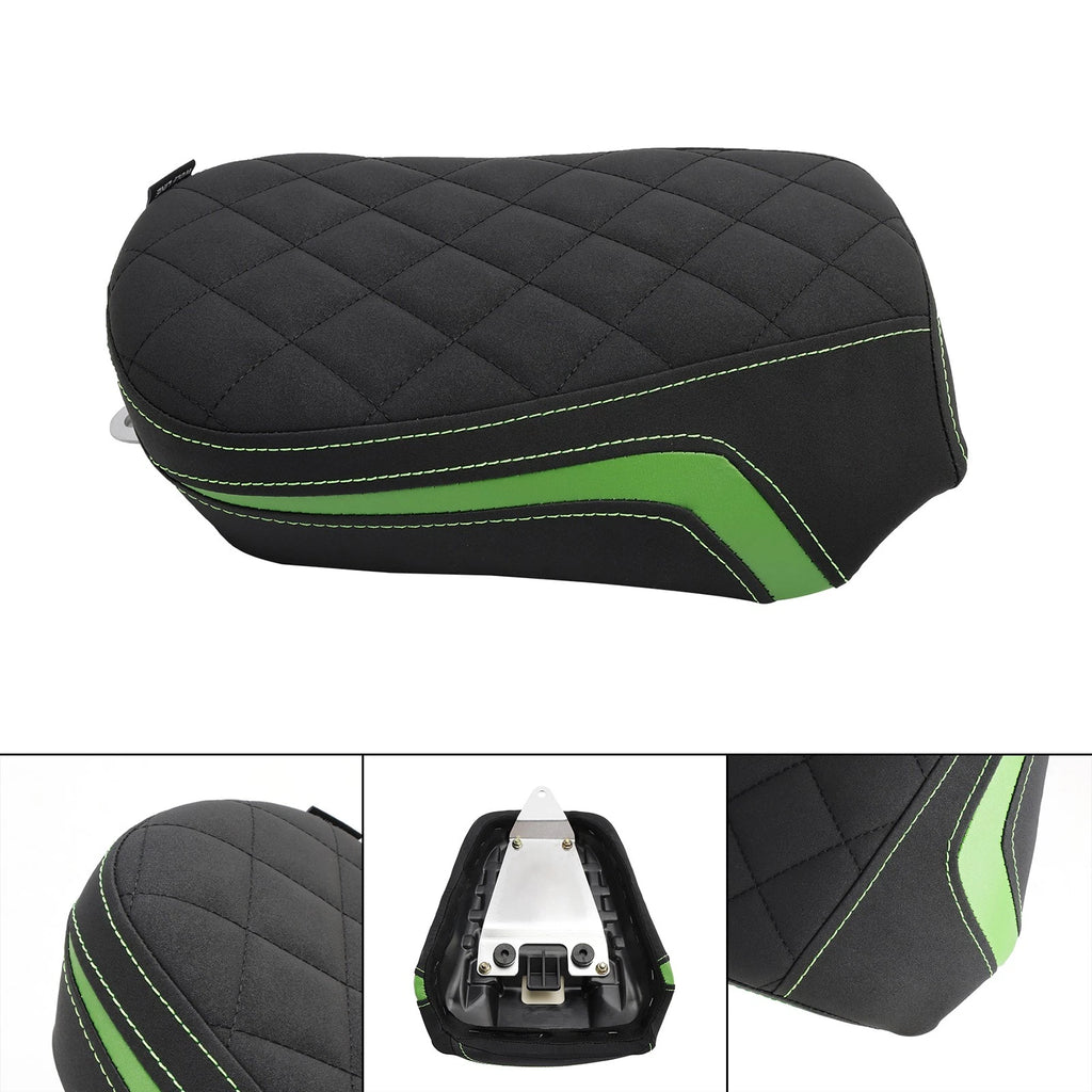 Rear Passenger Seat Pillion Saddle Flat Green for Kawasaki Vulcan S (2015–2023)