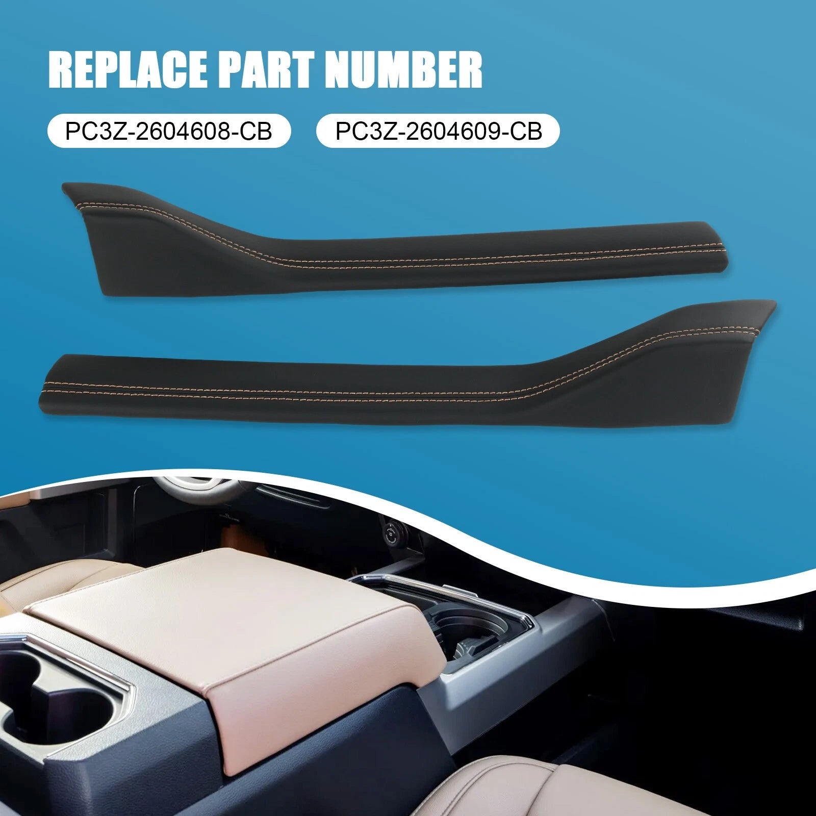 Center Console Side Panels for Ford Super Duty F-250 F-350 (2023–2025)