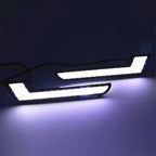 12V L Shape COB White LED Daytime Running Lights for Car (No Year Specified)