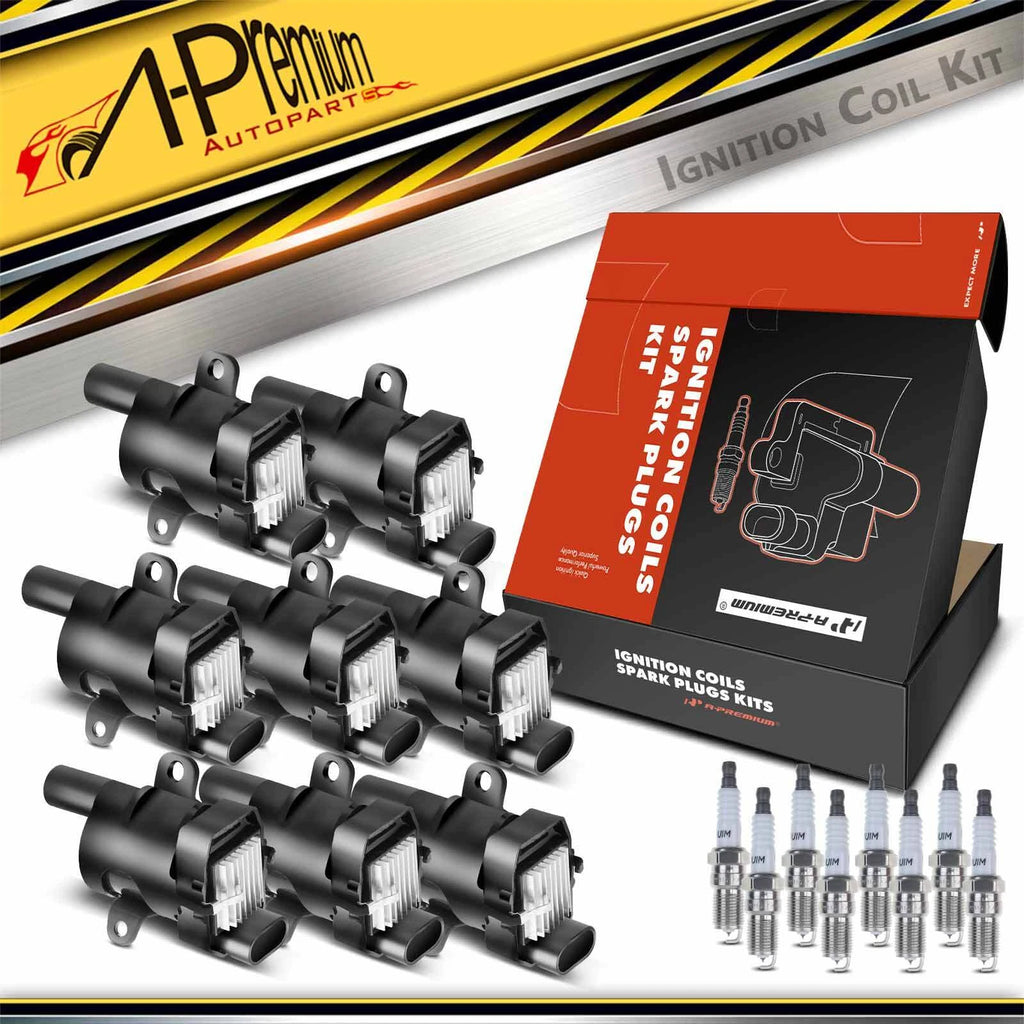 Set of 8 Ignition Coils & Iridium Spark Plugs for Silverado 1500 (1999–2006)