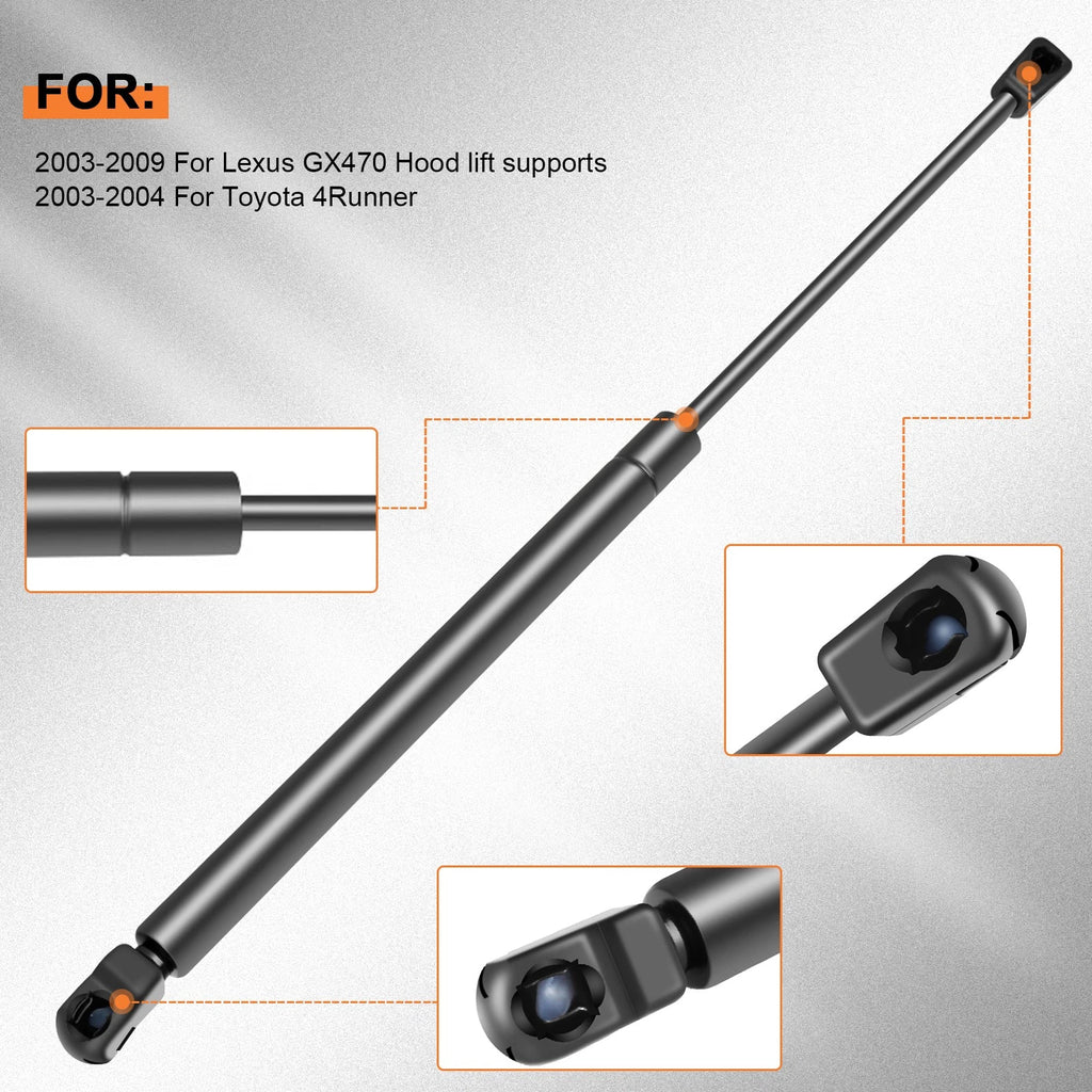 2X Front Hood Lift Supports for Lexus GX470 Toyota 4Runner (2003–2009)