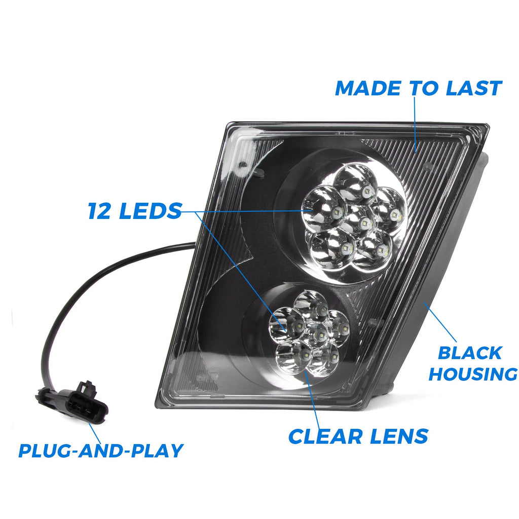 2X LED Bumper Fog Lights for Volvo VNL VN (2003–2017)
