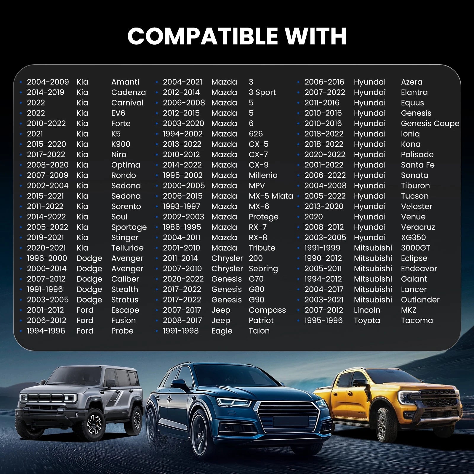 Set of 2 Hub Centric Wheel Spacers for Dodge Stealth (1991-1996)