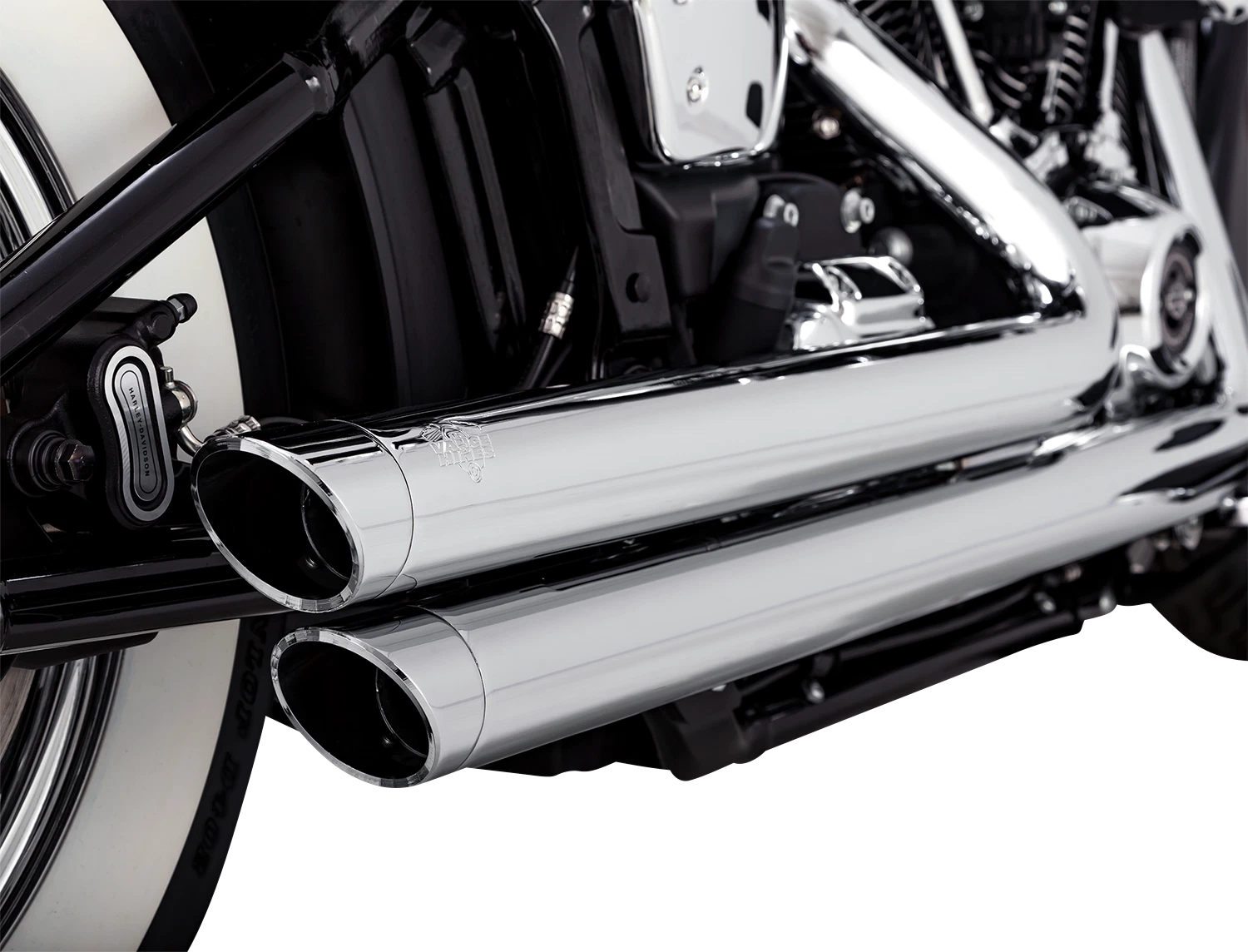 Vance & Hines Big Shots Chrome Exhaust for Harley Softail Touring (2018–2024)