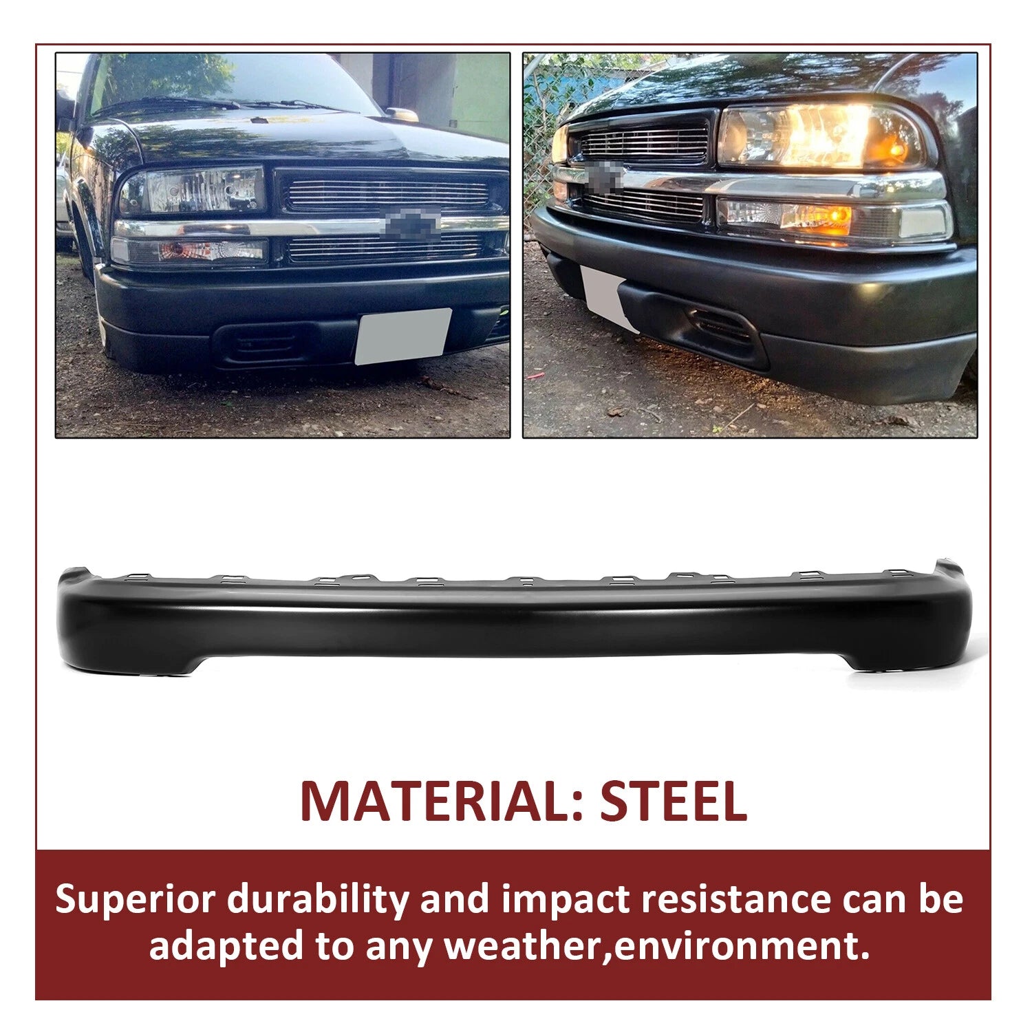 Front Bumper Face Bar for Chevrolet S10, Blazer (1998–2005)