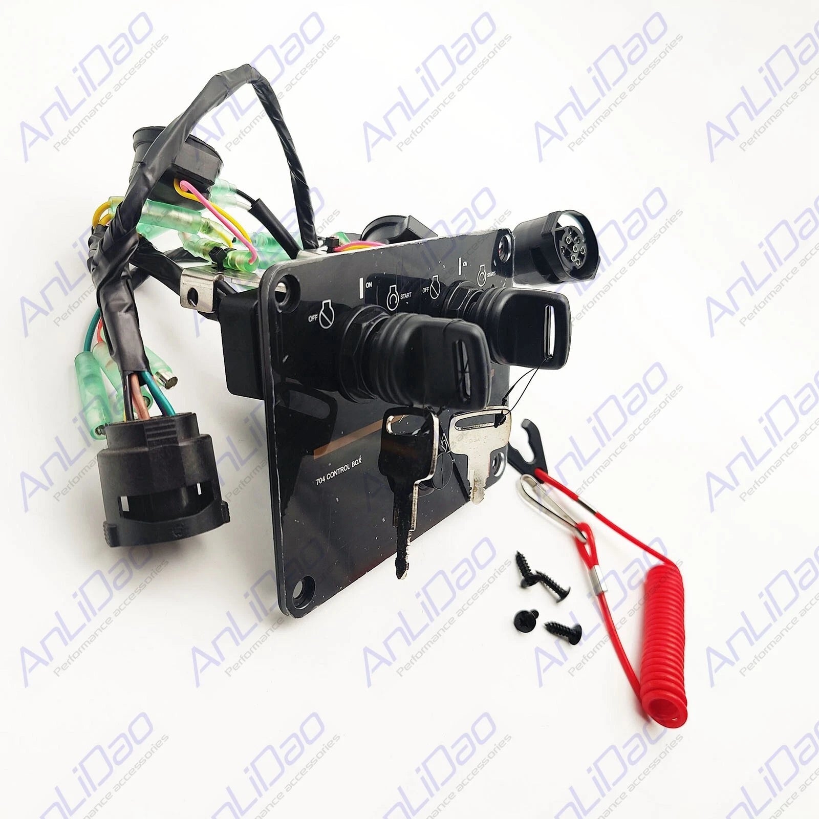 Dual Engine Key Switch Panel Assembly for Yamaha Outboard (6K1-82570-08-00)