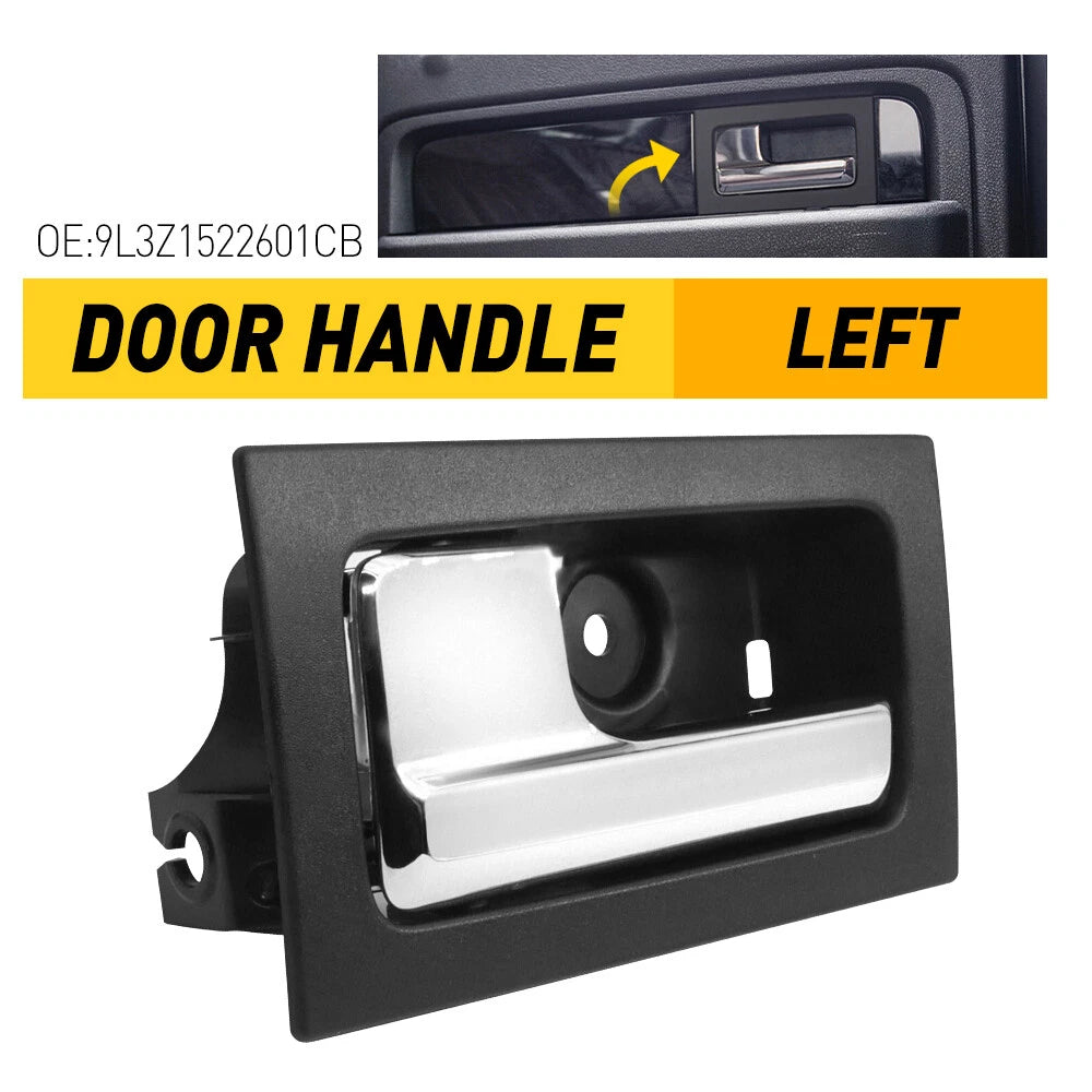 Inside Door Handle Driver Left Platinum Chrome for Ford F150 (2009–2014)