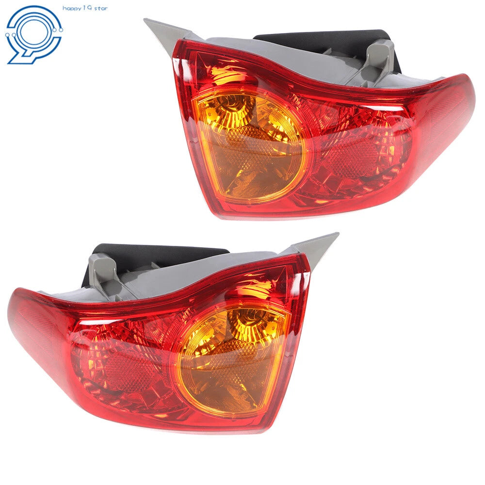 Set of 2 Outer Tail Light Assemblies for Toyota Corolla (2009-2010)