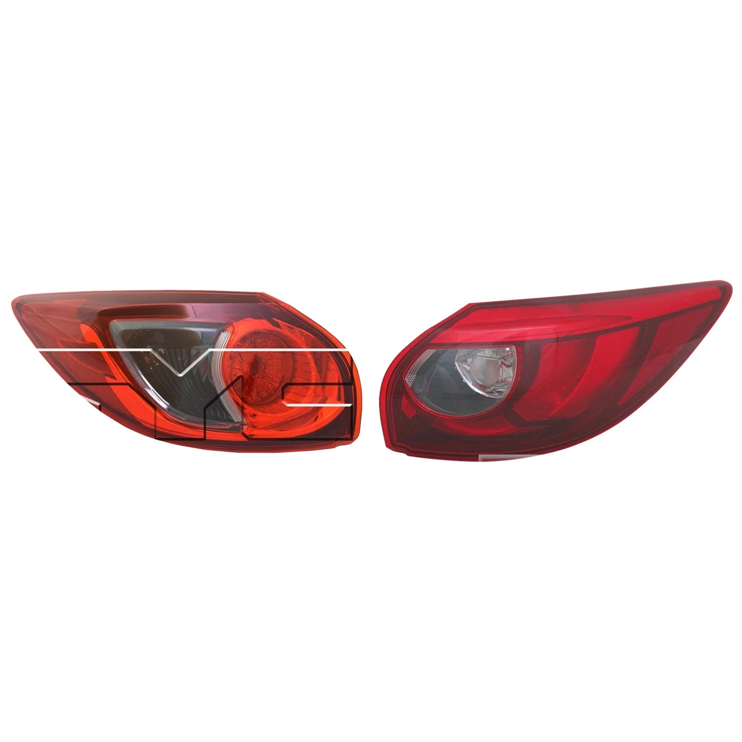 Set of 2 TYC Outer Tail Light Lamp Assemblies for Mazda CX-5 (2016)