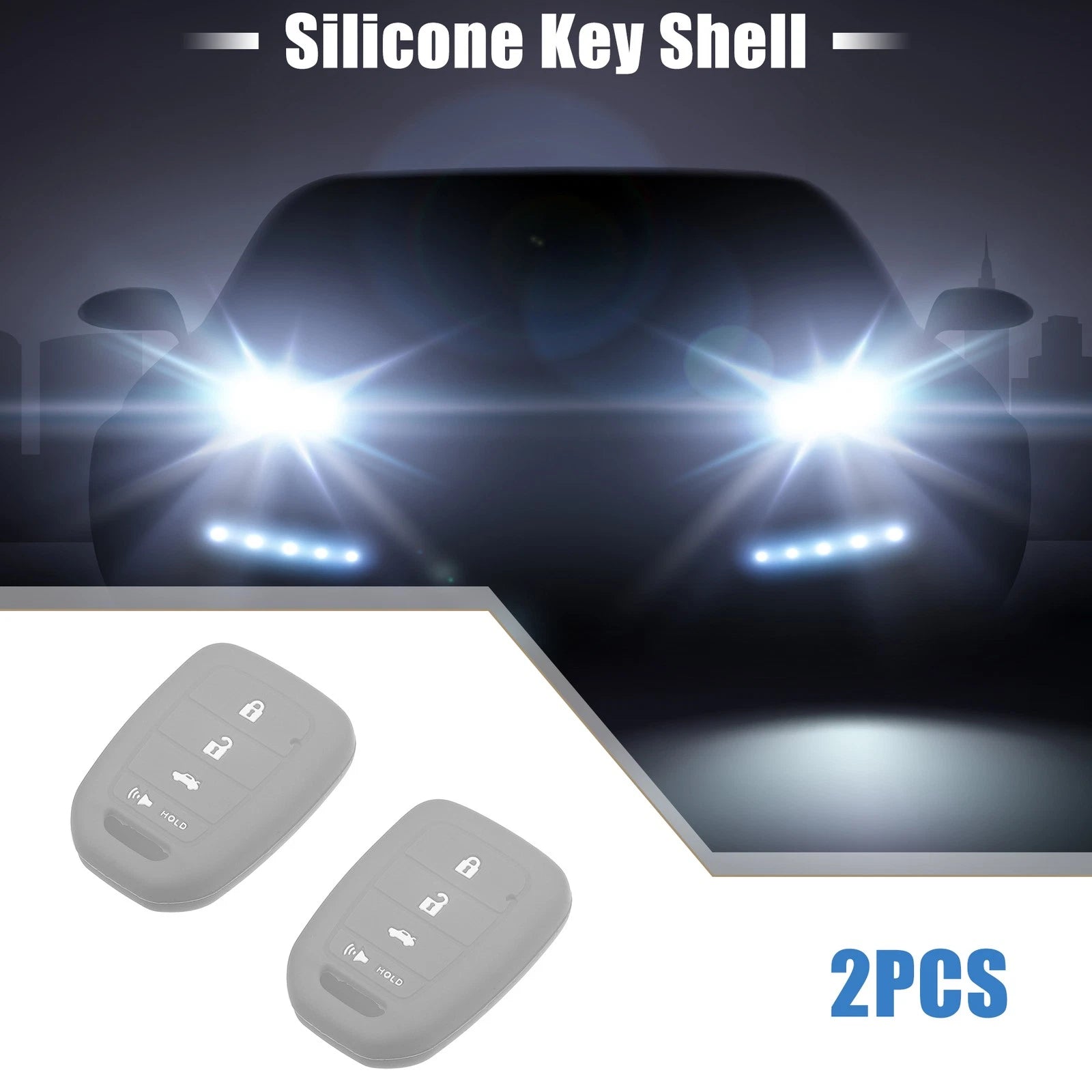 2X Smart Key Fob Cover Protector for Honda Civic Accord CR-V HR-V (2016–2021)