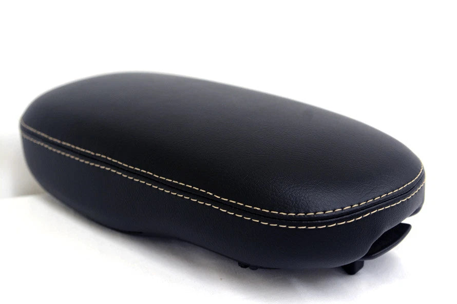 Center Console Armrest Cover for Kia Soul (2014–2019) Beige Stitch