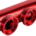 Dual SSQV Sequential Turbo Charger Blow Off Valve Flange Adapter Pipe Red