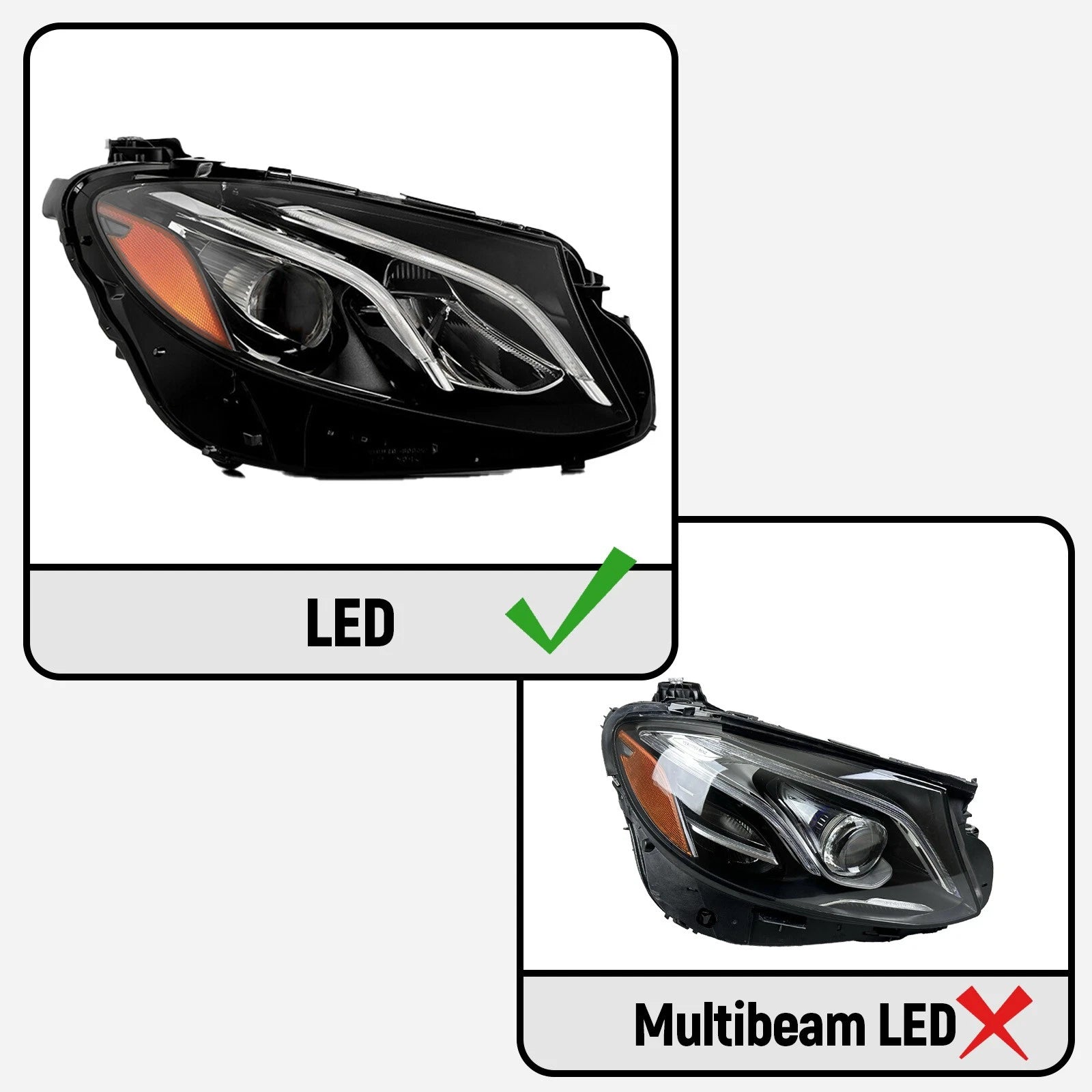 Full LED Headlight Right Passenger for Mercedes Benz E-Class W213 (2017–2020)
