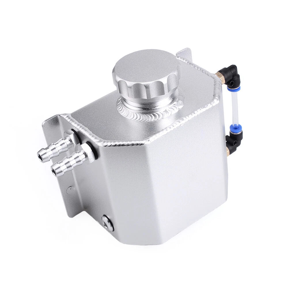 1L Aluminum Oil Catch Can Reservoir Tank with Drain Plug