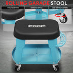 Rolling Car Stool for Mechanic Garage (16.14" x 10.62", 300lbs Capacity)