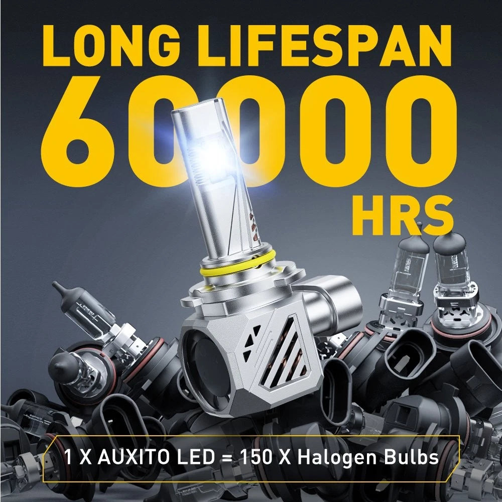 Set of 4 AUXITO LED Headlight Bulbs 9005 9006 H11 Combo (6-30V)