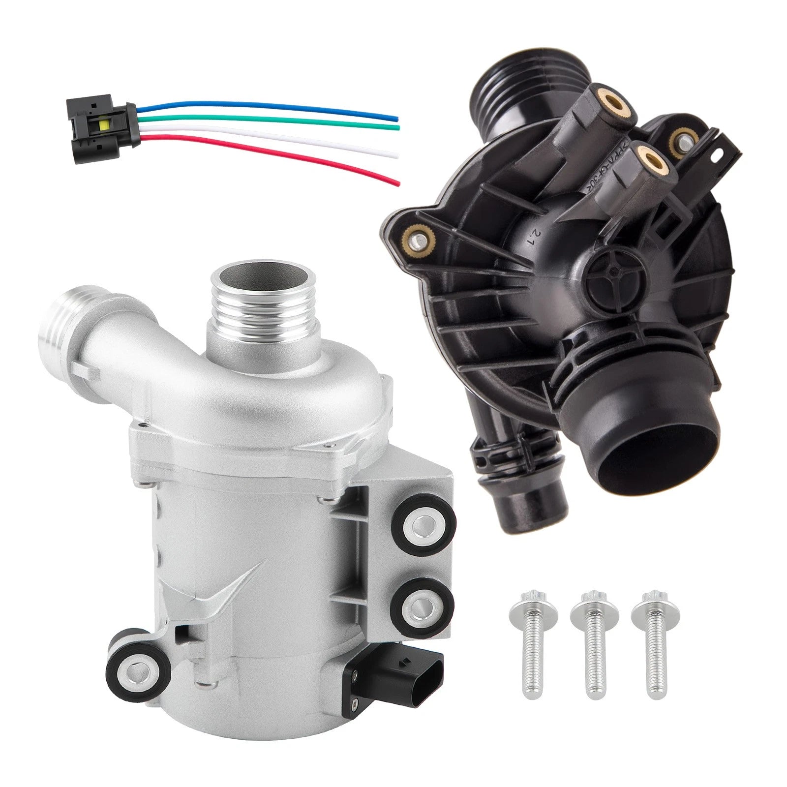 Water Pump Thermostat & Screws for BMW 525xi (2006–2007) 11517586925