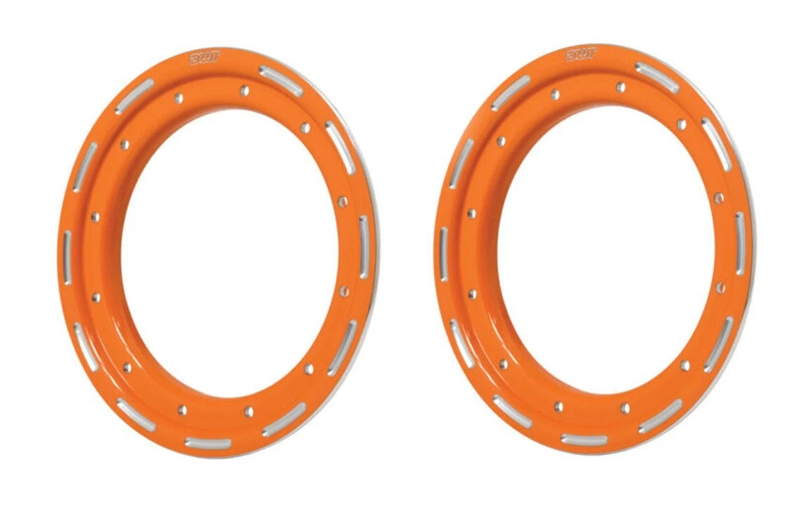 2X Beadlock Rings for DWT Alumilte Rok'N Lock G2 G3 8" Orange