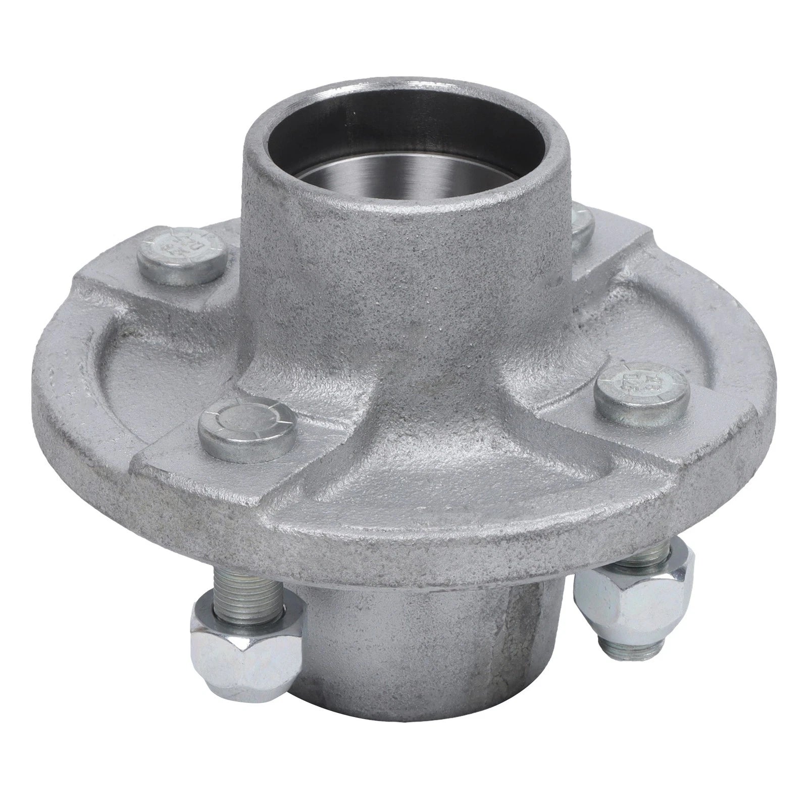 Set of 4 Hot Dipped Galvanized Trailer Hubs for 2000 lbs Axles (1" Spindle)