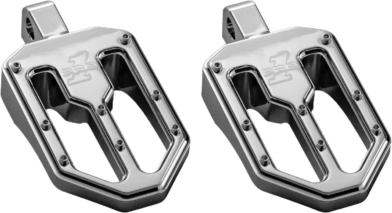 Pro Peg Moto V1 Foot Pegs for Harley V-Twin (2000–2023) Chrome Finish