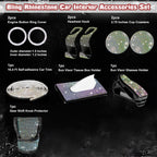 Bling Diamond Engine Button Ring Gear Shift Cover Set for NEO (YYYY-YYYY)