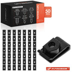 50Pcs Nylon License Plate Bracket U-Nut Retainers for Nissan
