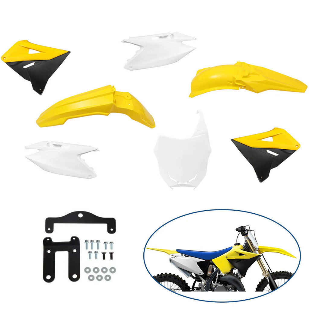 Complete Plastics Kit Fairing Bodywork for Suzuki RM125 RM250 (2001–2008)