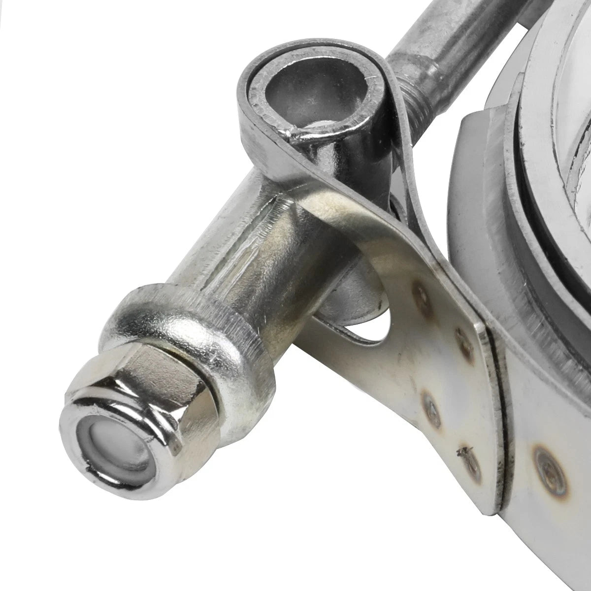Set of 4 V-Band Bolt Clamps & Flanges for Turbo Down-Pipe Wastegate Exhaust