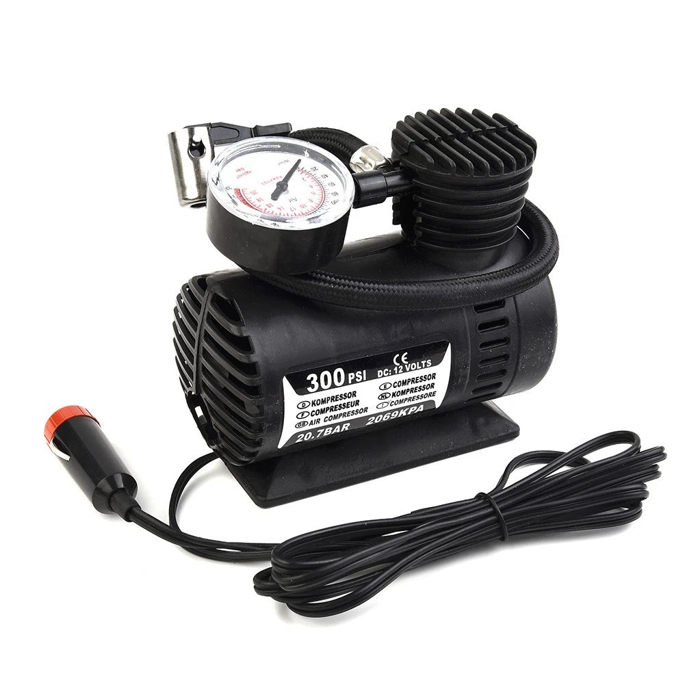 12V Electric Air Pump for Car Tire Inflator (300psi)