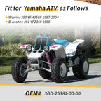 Rear Axle Shaft with Wheel Hub Nuts for Yamaha Warrior 350 YFM350X (1987–2004)