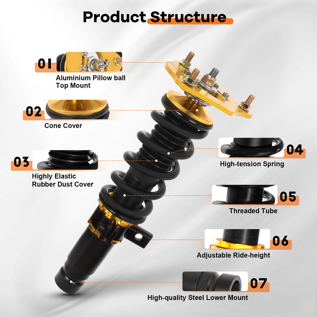 Coilovers for Honda Accord (2013–2016) Adjustable Height Suspension Kits