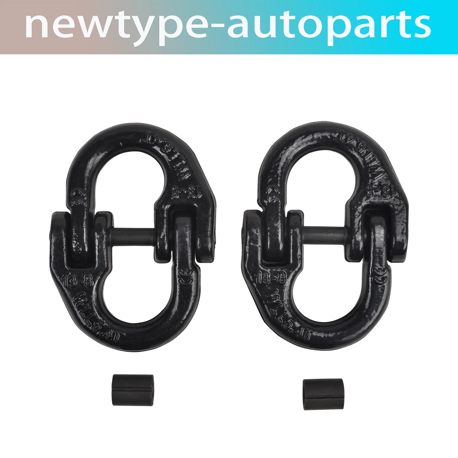 2X 1/2" Tow Hitch Hammer Lock Chain Connector Coupling Link 12000lbs