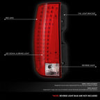 Driver Side LED Taillight for Cadillac Escalade ESV (2007–2014) - Chrome Housing