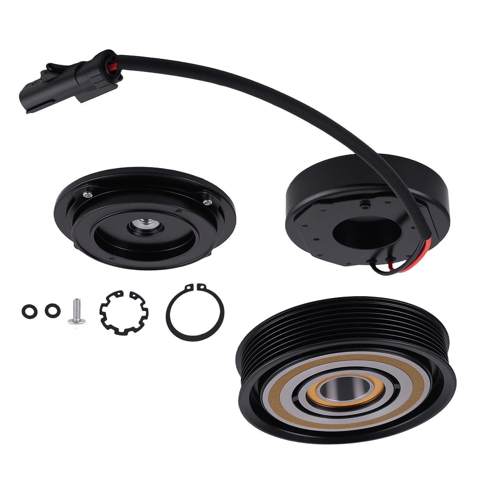 AC Compressor Clutch Kit Pulley Coil Plate for Dodge Ram 1500-4000 (2003–2008)