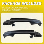 Set of 2 Rear Exterior Door Handles 61160FJ100 for Toyota Venza (2009–2015)