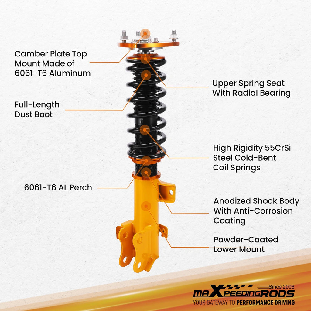 Adjustable Coilover Suspension Struts for Honda Odyssey (1999-2004)