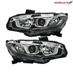 Pair of Halogen Headlights with LED DRL for Honda Civic (2016–2020)