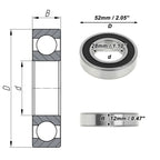 Deep Groove Ball Bearing P5 for Scooter Skateboard Wheel (28x52x12mm)