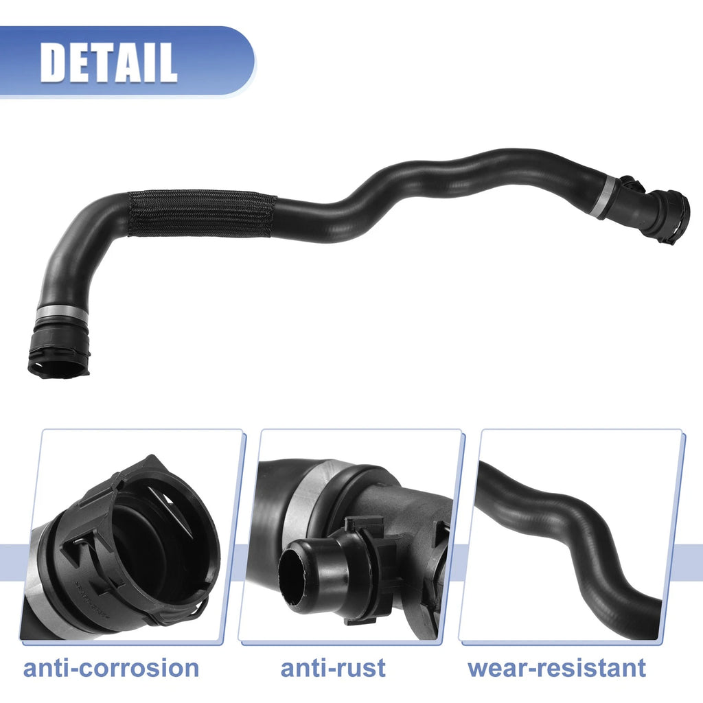 Heater Hose Radiator Expansion Tank Pipe for BMW G01 (2018–2023) No.17127535529 Black