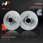 Front Side Drilled Brake Rotors for Ford Fusion Mazda 6 (2006–2020)