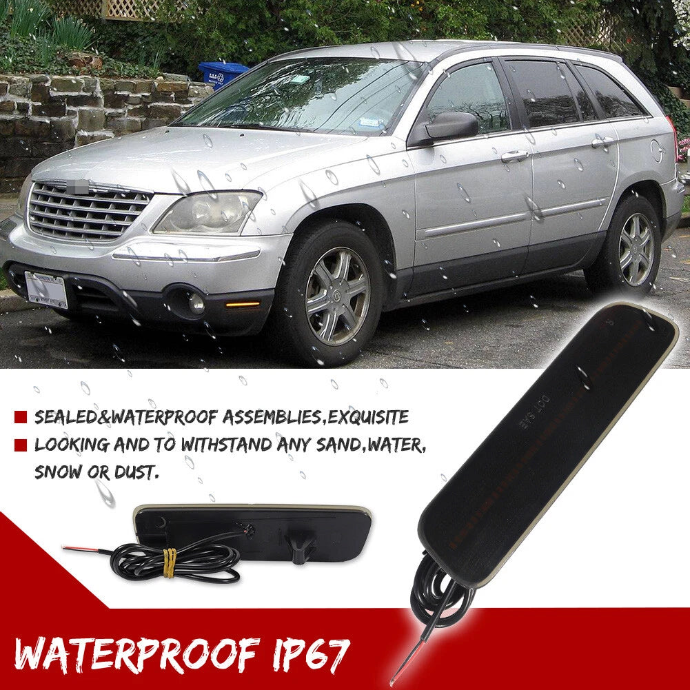 2X Smoke Lens Amber LED Front Side Marker Lights for Chrysler Pacifica (2004–2008)
